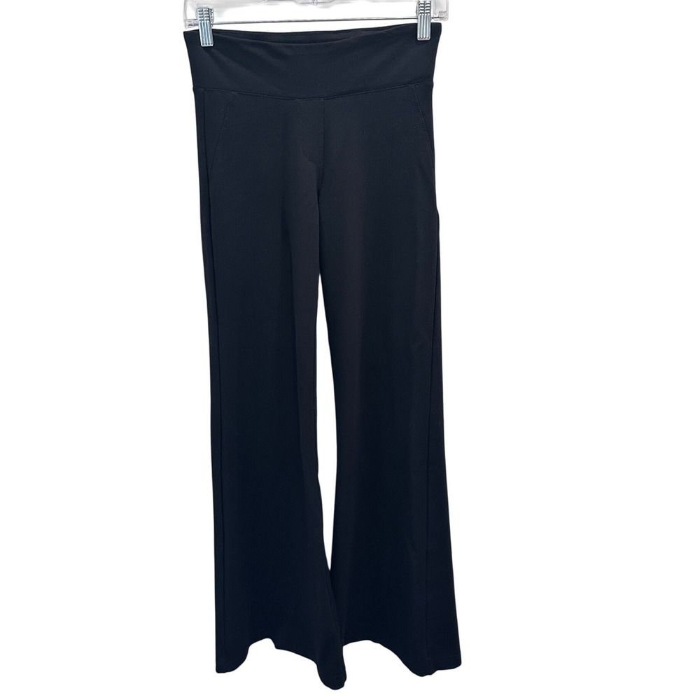 Betabrand Black Mid-Rise Flare Pull-On Ponte Dress Yoga Pants XS Petite Career